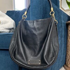 Marc by Marc Jacobs Black Hobo Bag with Gold Accents